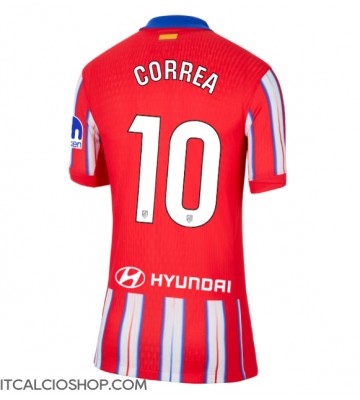 Atletico Madrid Angel Correa #10 Prima Maglia Femmina 2024-25 Manica Corta